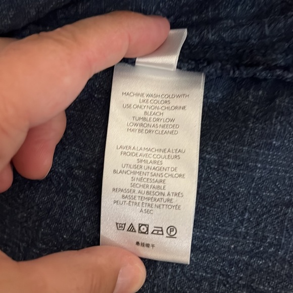 ANTHROPOLOGIE BLUE COTTON KIMONO ORIGAMI STYLE TOP XS - Picture 13 of 16